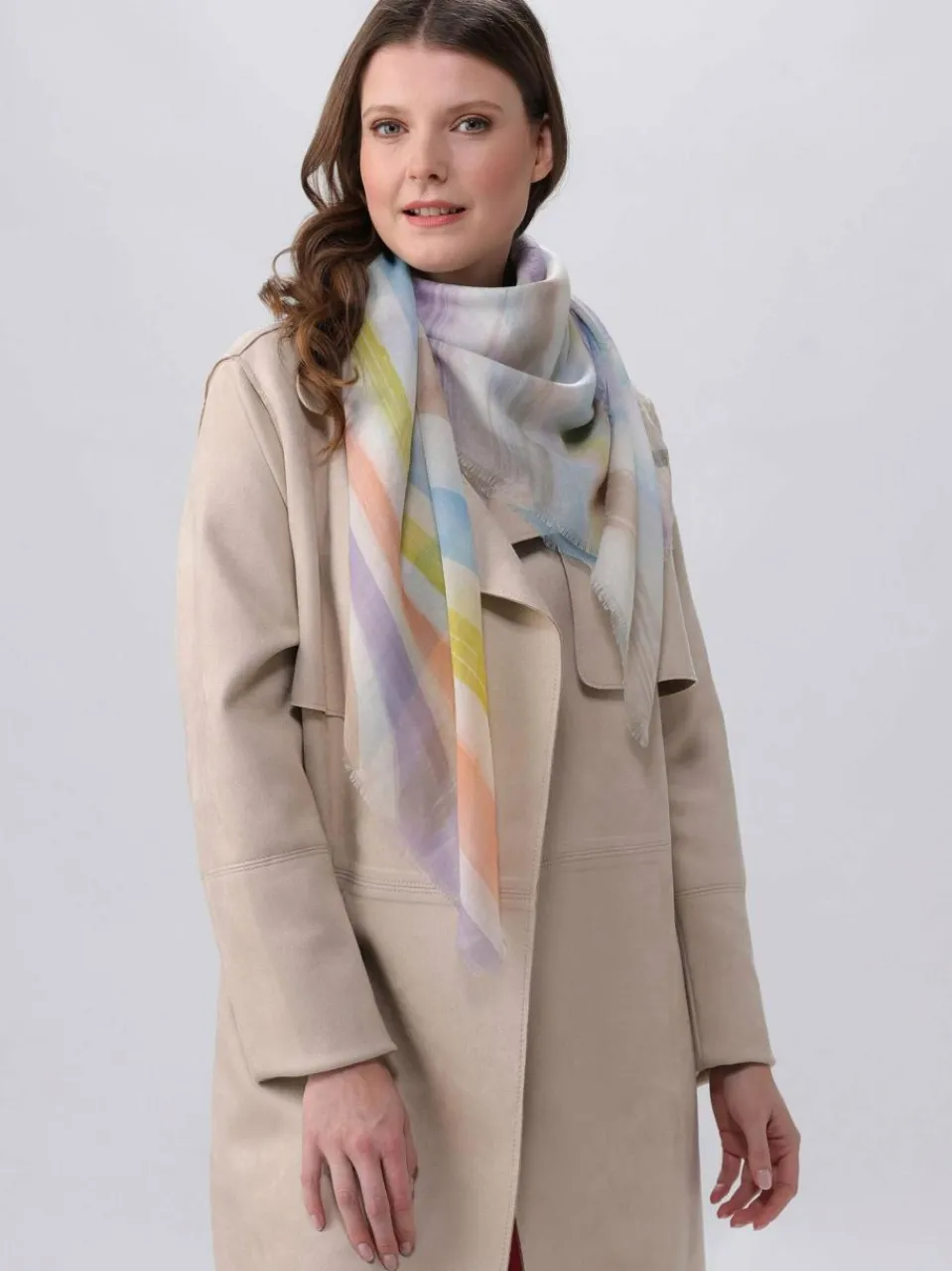 Fraas Schals & Tücher<Damen Tuch lila gemustert