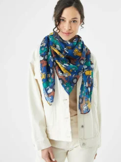 Codello Schals & Tücher<Damen Tuch blau bedruckt