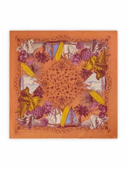 Codello Schals & Tücher<Damen Tuch orange bedruckt