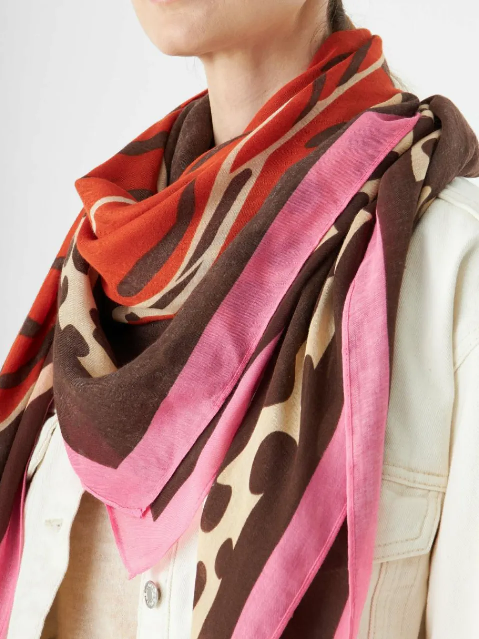 Codello Schals & Tücher<Damen Tuch braun bedruckt