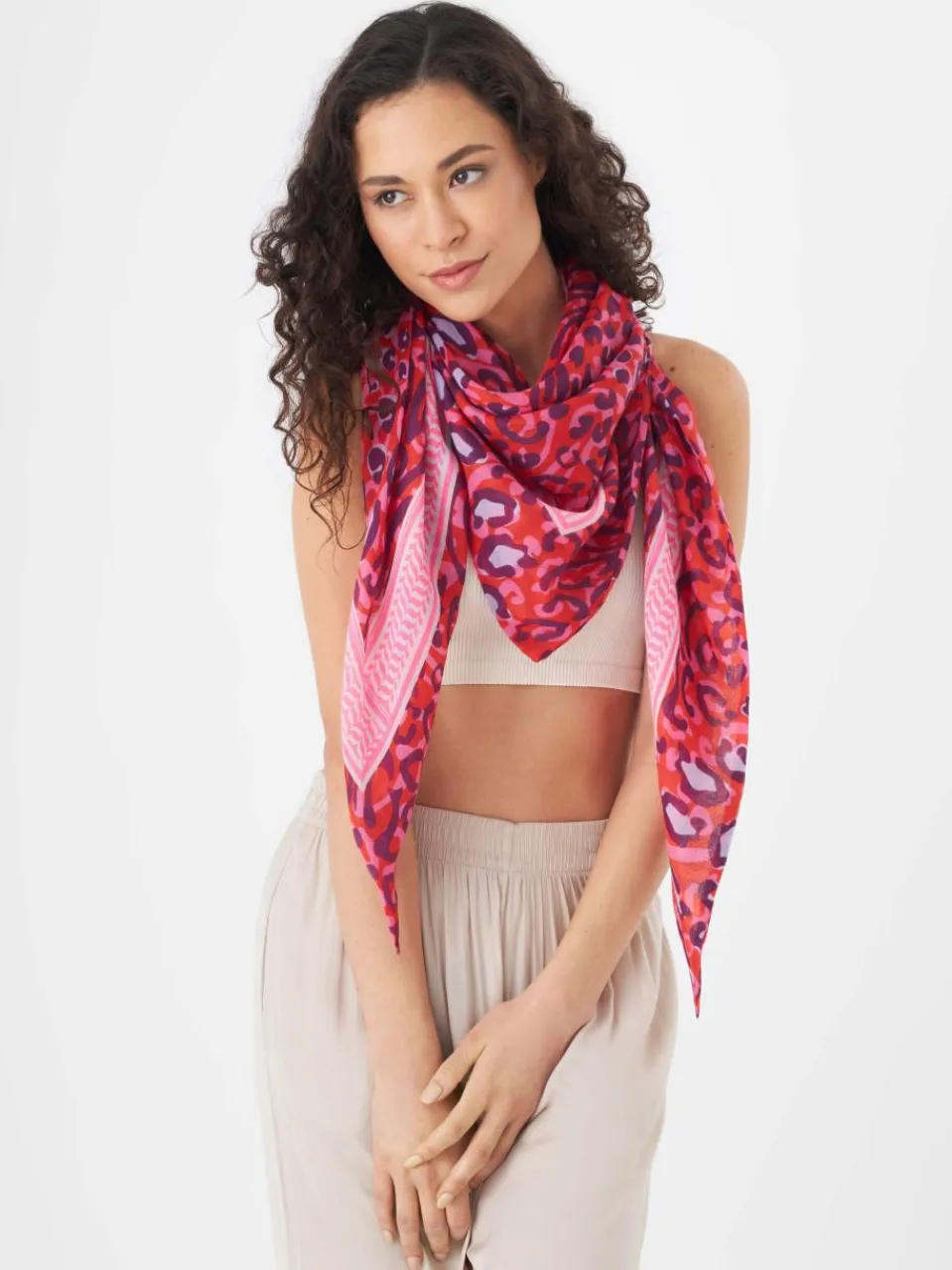 Codello Schals & Tücher<Damen Tuch rot bedruckt