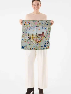 Codello Schals & Tücher<Damen Tuch grün bedruckt