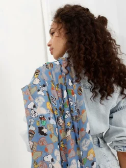 Codello Schals & Tücher<Damen Tuch - PEANUTS blau bedruckt