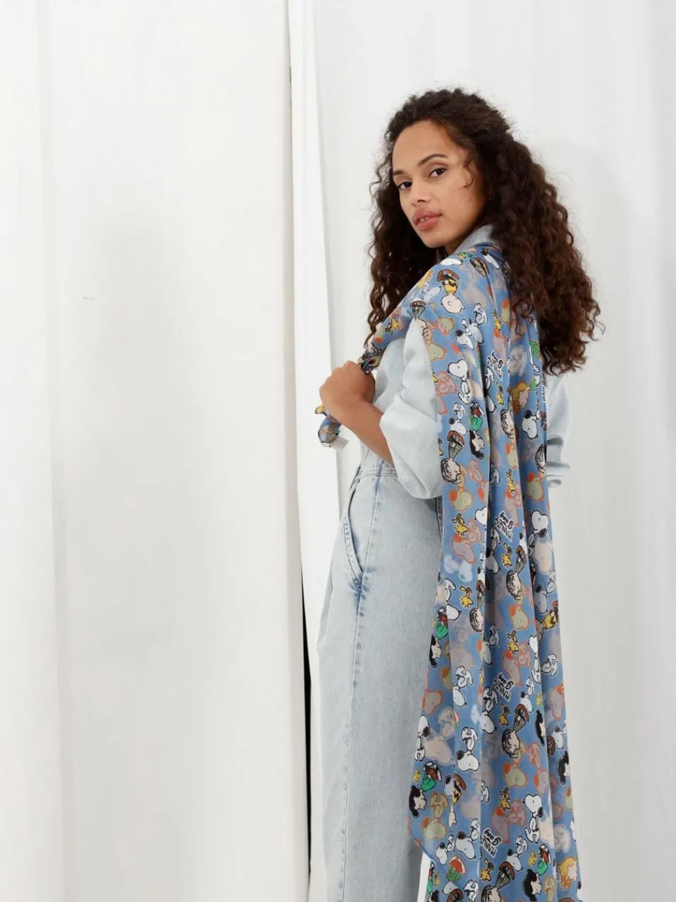 Codello Schals & Tücher<Damen Tuch - PEANUTS blau bedruckt