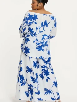 YOEK Blusen<Damen Tunika denim bedruckt