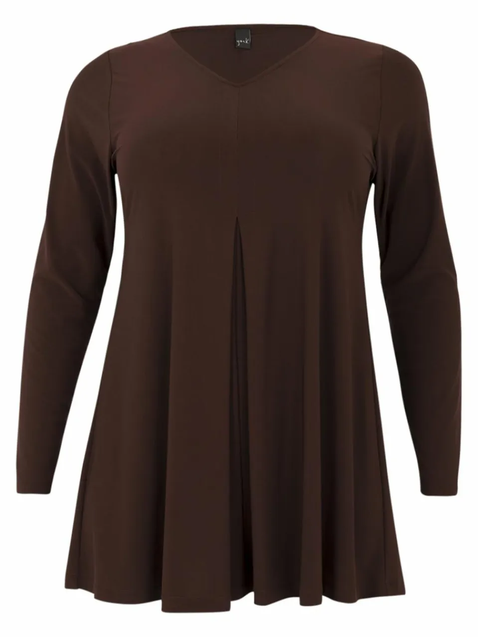 YOEK Blusen<Damen Tunika braun uni