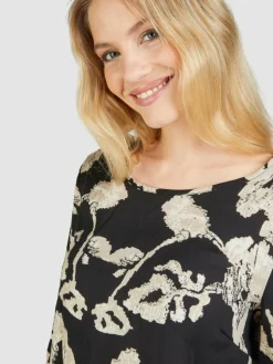 Navigazione Blusen<Damen Tunika schwarz bedruckt