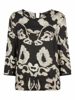Navigazione Blusen<Damen Tunika schwarz bedruckt
