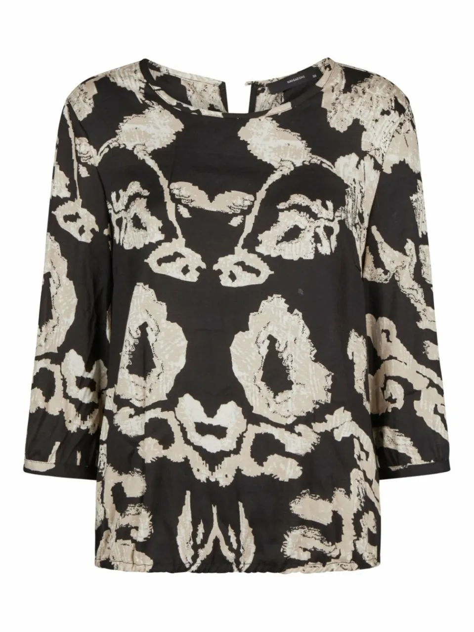 Navigazione Blusen<Damen Tunika schwarz bedruckt