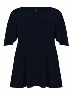 YOEK Blusen<Damen Tunika blau uni