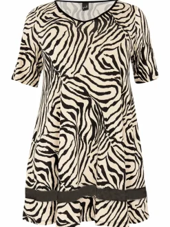 YOEK Blusen<Damen Tunika weiß uni