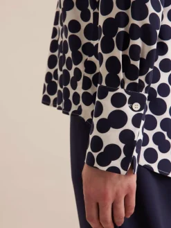 Seidensticker Blusen<Damen Tunika - Punkte blau gepunktet