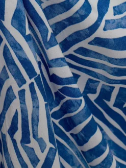 Franco Callegari Blusen<Damen Tunikabluse blau weiß gemustert