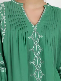 Vicci Germany Blusen<Damen Tunikabluse grün bedruckt