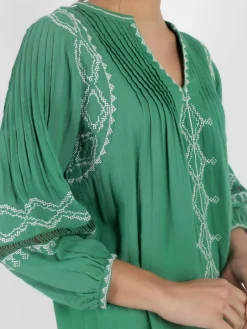 Vicci Germany Blusen<Damen Tunikabluse grün bedruckt