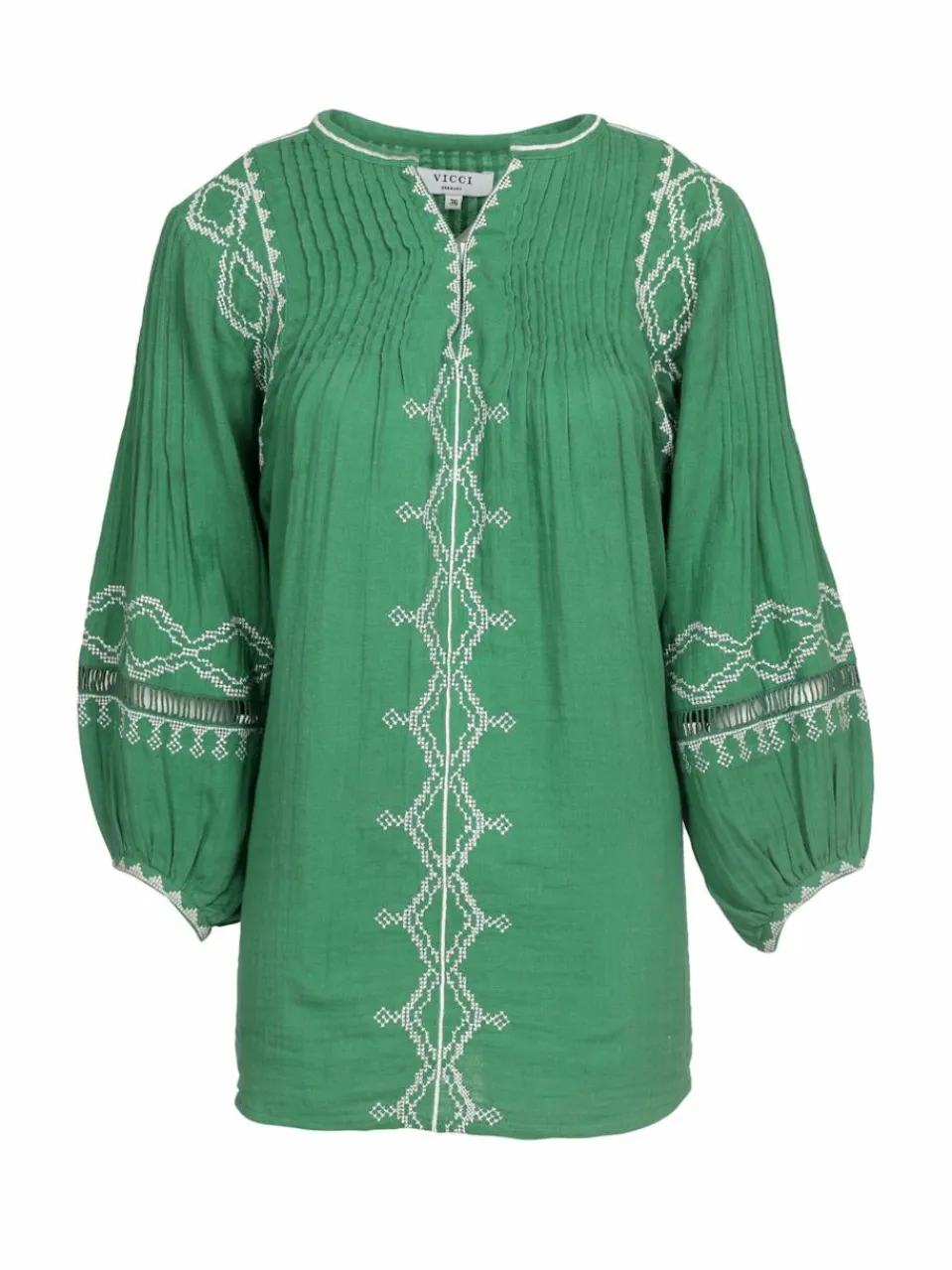 Vicci Germany Blusen<Damen Tunikabluse grün bedruckt