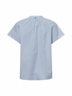 Rich & Royal Blusen<Damen Tunikabluse hellblau weiß gestreift