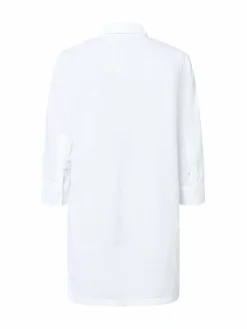 Franco Callegari Blusen<Damen Tunikabluse mit Leinen-Anteil - Winnie weiß uni