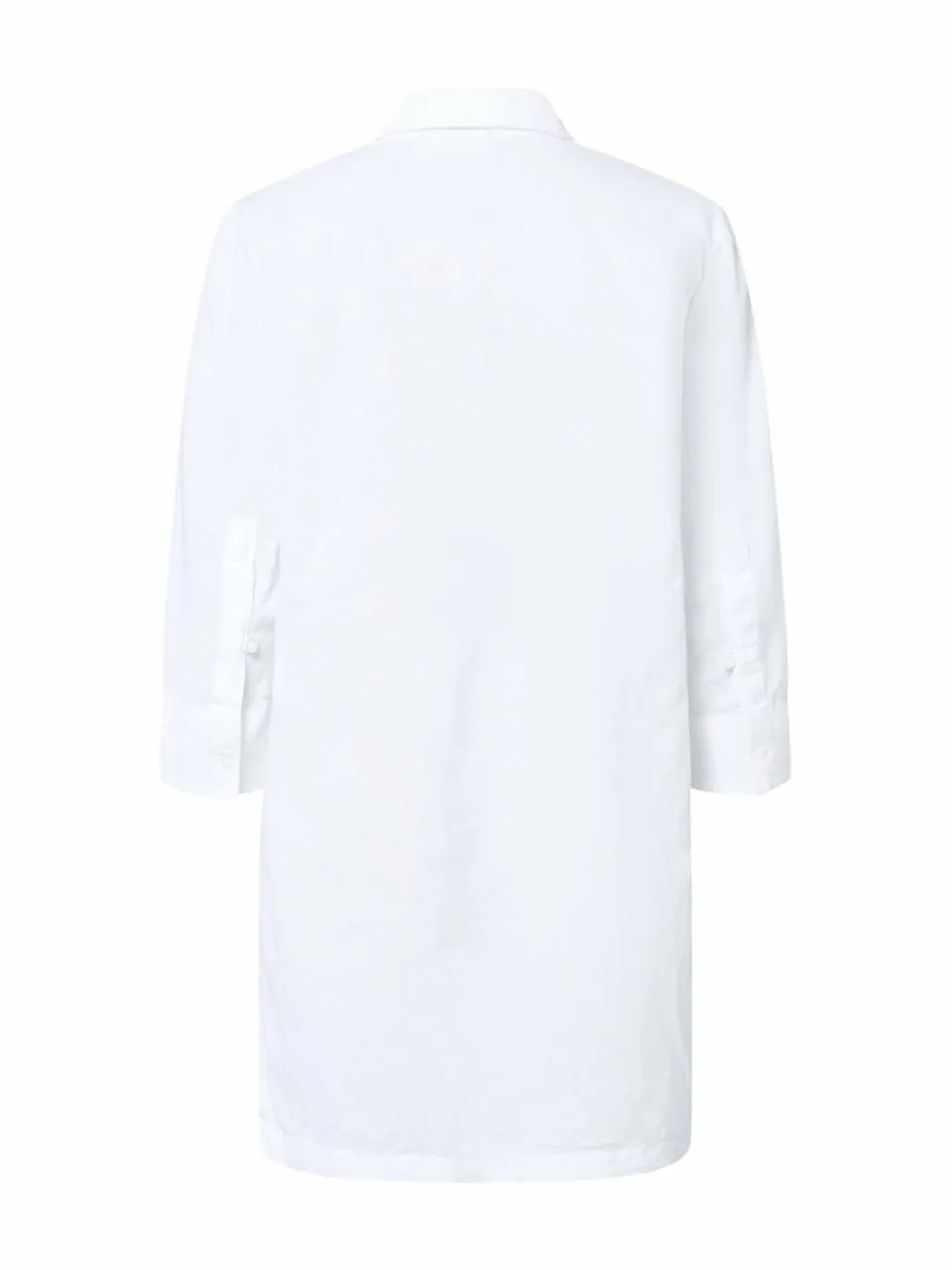 Franco Callegari Blusen<Damen Tunikabluse mit Leinen-Anteil - Winnie weiß uni