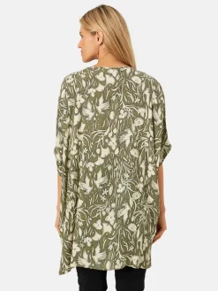 Masai Kleider<Damen Tunikakleid grün gemustert