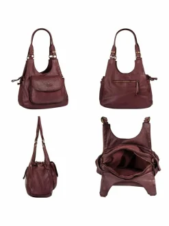 Samantha Look Taschen & Rucksäcke<Damen Umhängetasche bordeaux uni