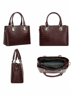 Cluty Taschen & Rucksäcke<Damen Umhängetasche braun gemustert