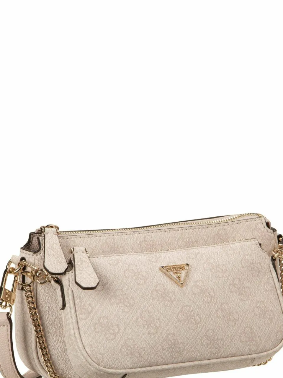 GUESS Taschen & Rucksäcke<Damen Umhängetasche - Noelle II Double Pouch CB 72710 Logo weiß uni