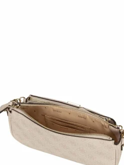 GUESS Taschen & Rucksäcke<Damen Umhängetasche - Noelle II Double Pouch CB 72710 Logo weiß uni