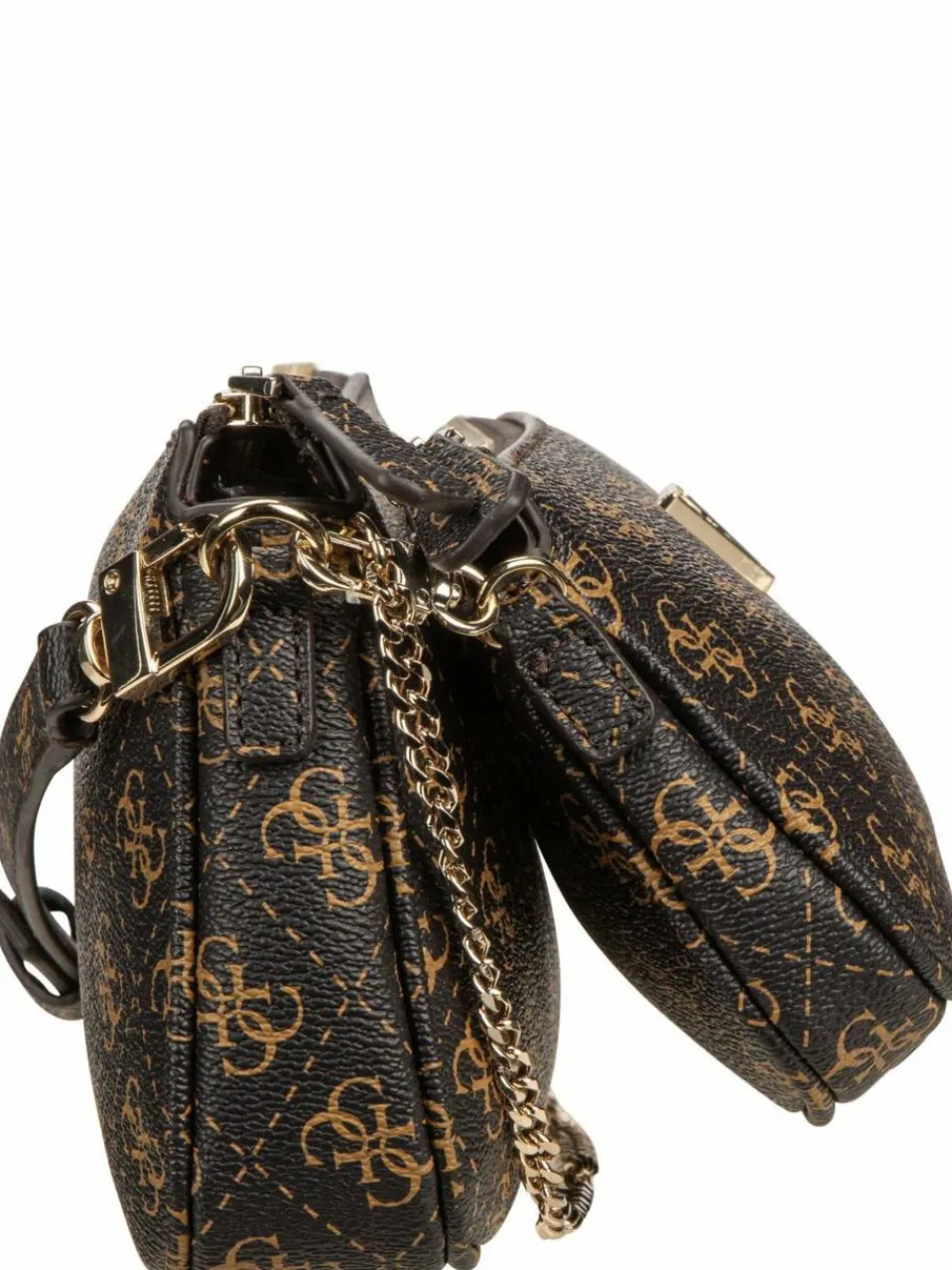 GUESS Taschen & Rucksäcke<Damen Umhängetasche - Noelle II Double Pouch CB 72710 Logo braun uni