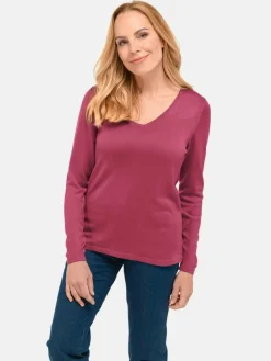 Damen Goldner Pullover & Strickjacken>Damen V-Pullover - Unkomplizierter Pullover mit V-Ausschnitt