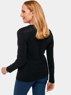 Damen Goldner Pullover & Strickjacken>Damen V-Pullover - Unkomplizierter Pullover mit V-Ausschnitt