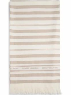 Tommy Hilfiger Schals & Tücher<Damen Webschal mit Leinen-Anteil - Premium Beach Scarf beige melange gestreift