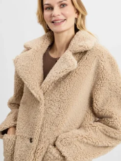 Nümph Jacken & Westen<Damen Wendemantel - NUElliot beige uni