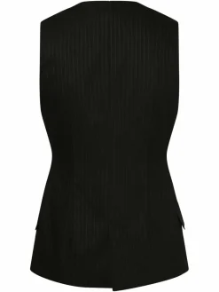 Marie Lund Blazer<Damen Weste schwarz gestreift