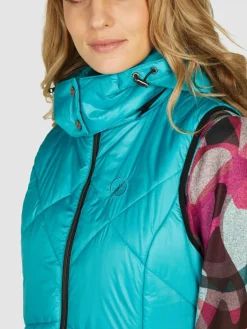 Navigazione Jacken & Westen<Damen Weste türkis uni