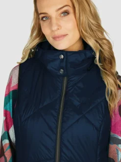 Navigazione Jacken & Westen<Damen Weste blau uni