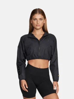 Gold's Gym Jacken & Westen<Damen Windjacke schwarz uni