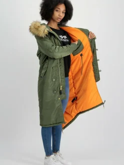 Alpha Industries Jacken & Westen<Damen Winterjacke grün uni