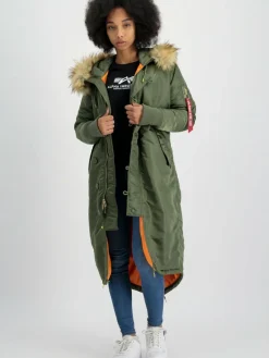 Alpha Industries Jacken & Westen<Damen Winterjacke grün uni
