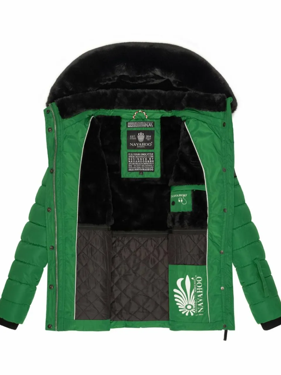 Navahoo Jacken & Westen<Damen Winterjacke - Milianaa grün uni