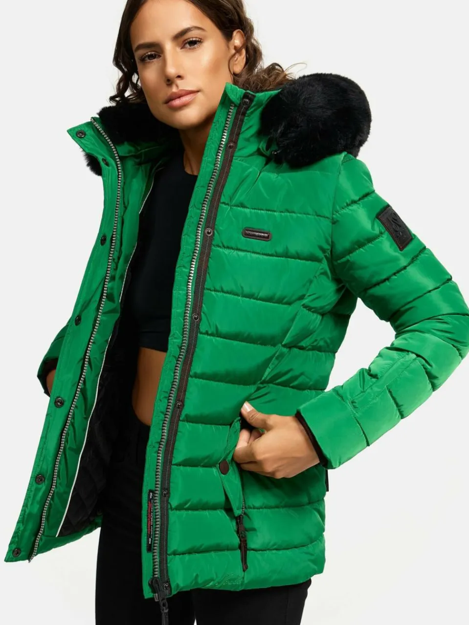 Navahoo Jacken & Westen<Damen Winterjacke - Milianaa grün uni