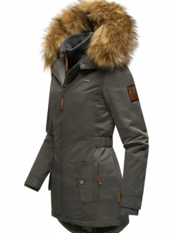 Marikoo Jacken & Westen<Damen Wintermantel - Sanakoo anthrazit uni