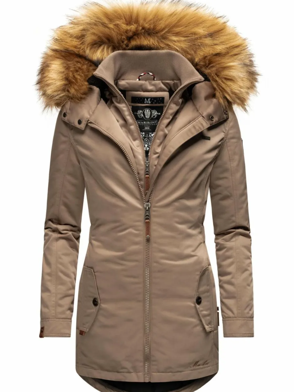 Marikoo Jacken & Westen<Damen Wintermantel - Sanakoo taupe uni