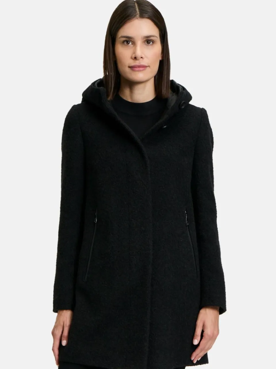 Gil Bret Jacken & Westen<Damen Wolljacke schwarz uni