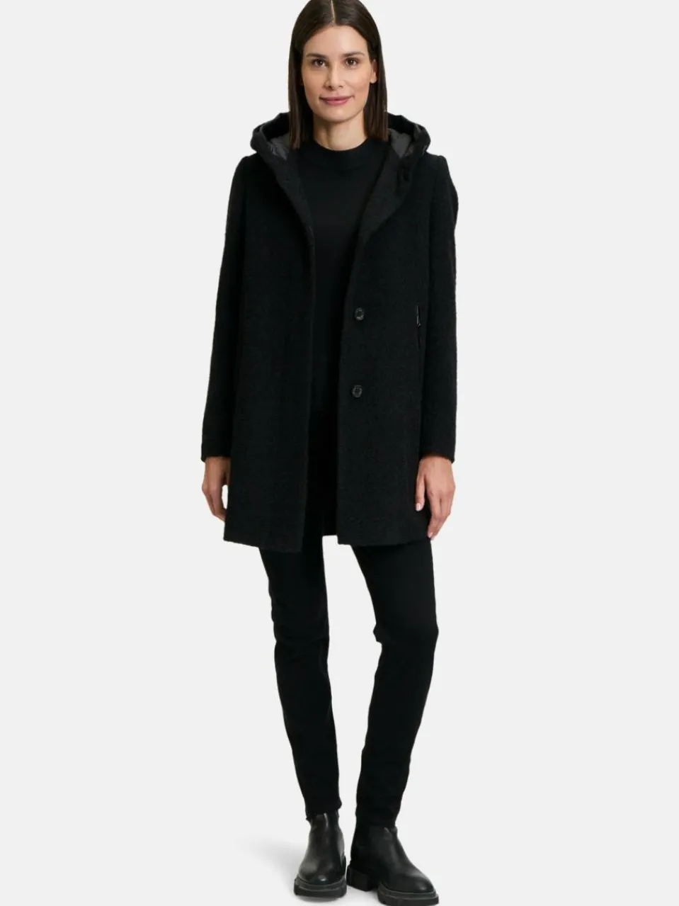 Gil Bret Jacken & Westen<Damen Wolljacke schwarz uni