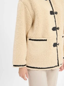 Marie Lund Jacken & Westen<Damen Wolljacke beige uni