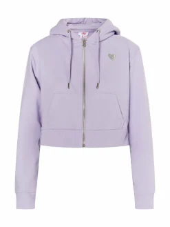 MyMo Sweatshirts & Sweatjacken<Damen Zip Hoodie cropped lila uni