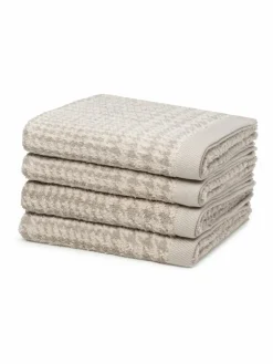 Möve Heimtextilien<Handtuchset 4-teilig - Brooklyn braun gemustert