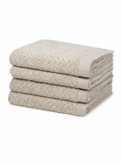 Möve Heimtextilien<Handtuchset 4-teilig - Brooklyn braun strukturiert