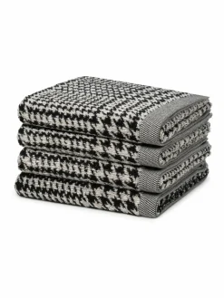 Möve Heimtextilien<Handtuchset 4-teilig - Brooklyn schwarz gemustert